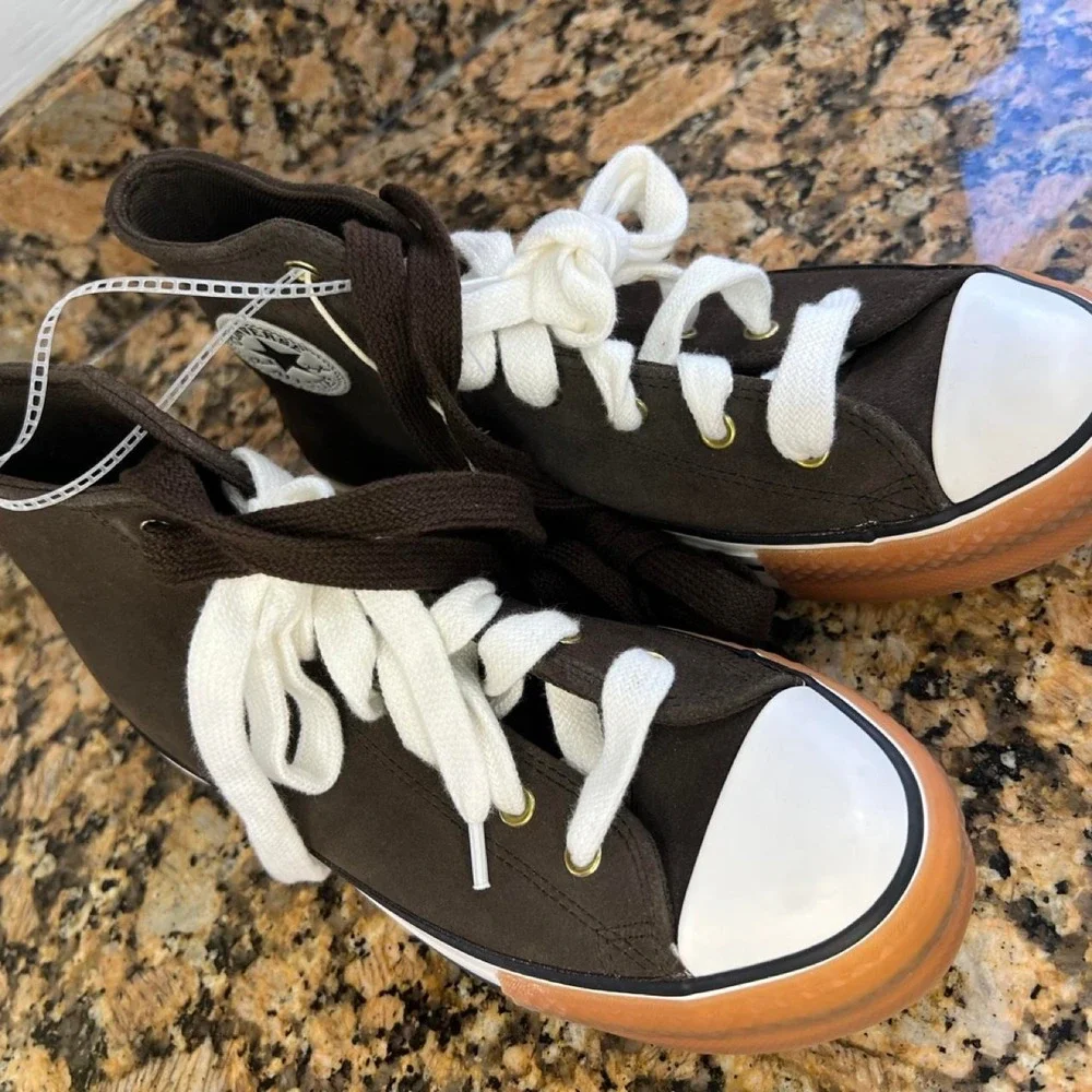 Converse Chuck Taylor All Star Eva Lift Brown Leather High Top Y6 A13366C